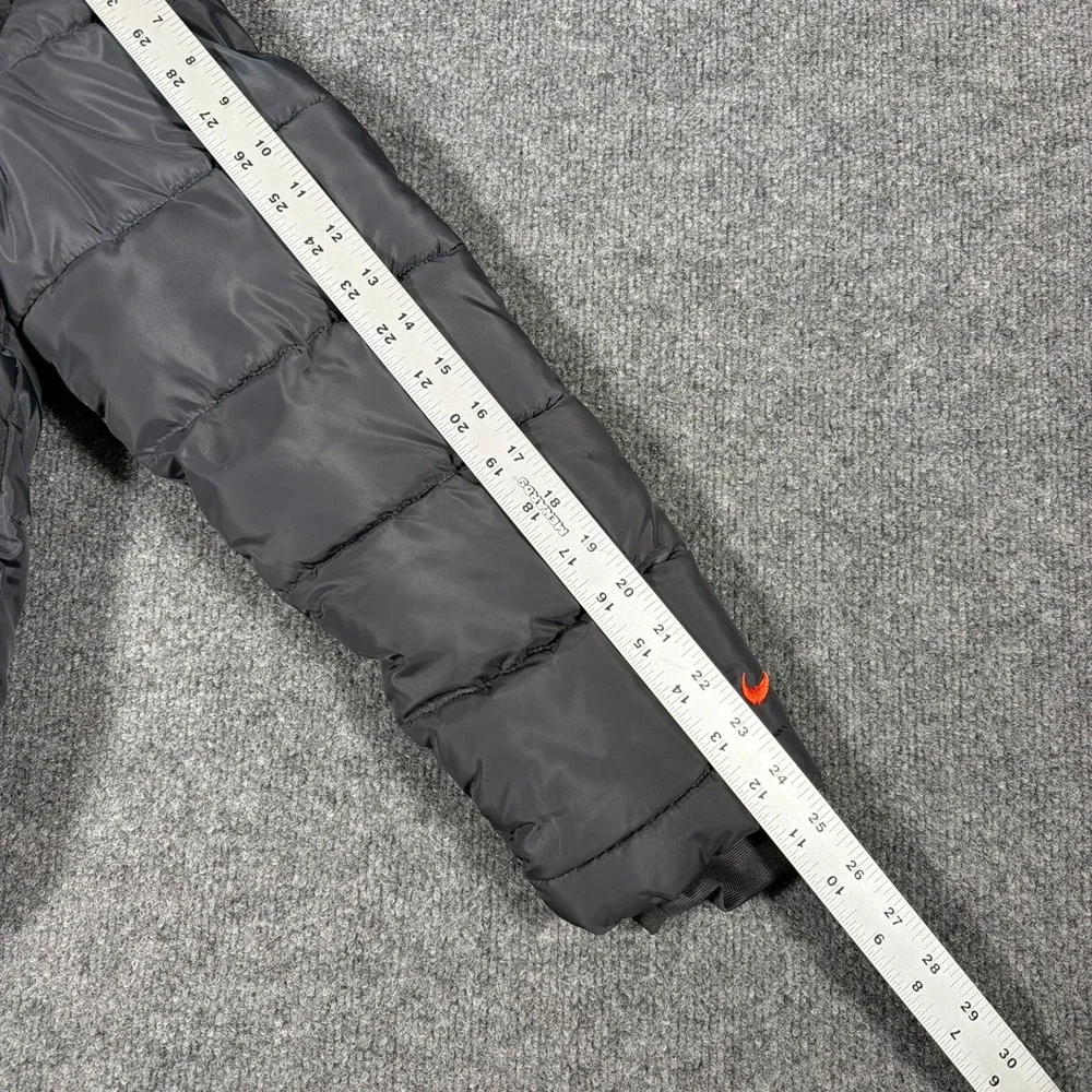 Nike 3Brand Puffer Jacket Kids Large‎ Black Orange Russell Wilson Hooded